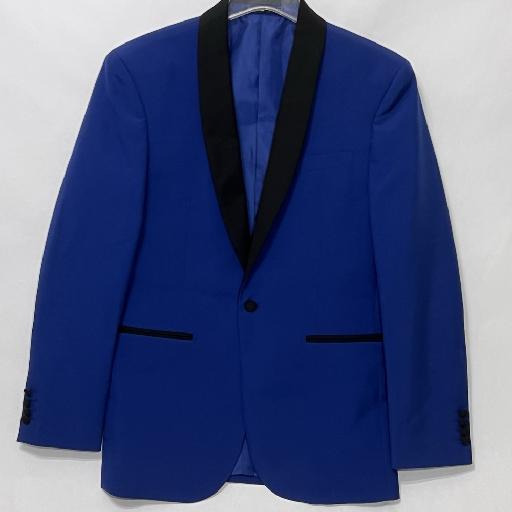 Braveman Blazer Jacket Double Vent Sport‎ Coat Blue Black Men Size 38R Pre-Owned